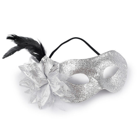 Carnival mask - eye mask with feathers - Red (12 Pieces) Carnival mask - eye mask with feathers - Red (12 Pieces)