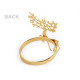 Metal christmas napkin ring, deer - Gold (10 Pieces)