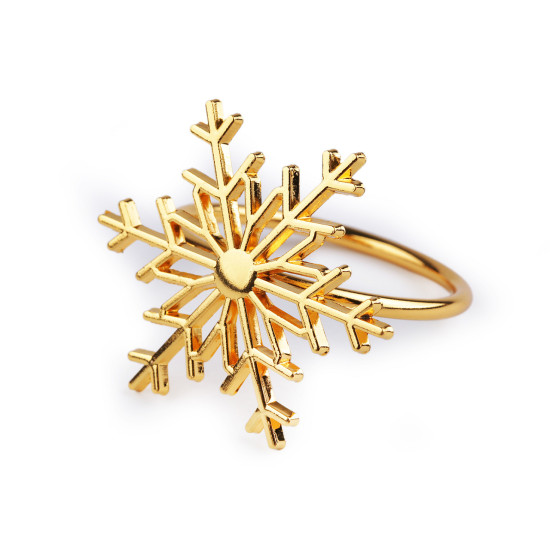 Metal christmas napkin ring, snowflake - Gold (1 Piece) Metal christmas napkin ring, snowflake - Gold (1 Piece)
