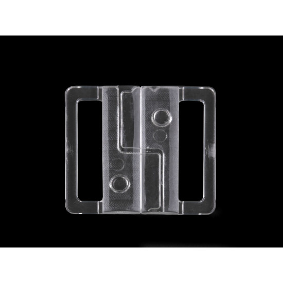 Plavkové zapínanie šírka 30 mm plastové - Transparent (2 Páry)