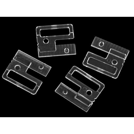Zapięcie do stroju kąpielowego szerokość 25 mm plastikowe - Transparent (10 Pary) Zapięcie do stroju kąpielowego szerokość 25 mm plastikowe - Transparent (10 Pary)