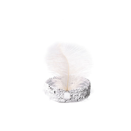 Bandeau de carnaval rétro avec sequins et plumes - Rouge (10 Pièces) Bandeau de carnaval rétro avec sequins et plumes - Rouge (10 Pièces)
