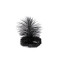 Bandeau de carnaval rétro avec sequins et plumes - Noir (1 Pièce)