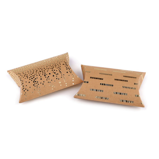 Boîte cadeau avec imprimé métallisé - Brun naturel (10 Pièces) Boîte cadeau avec imprimé métallisé - Brun naturel (10 Pièces)