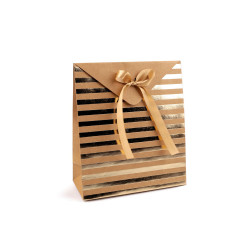 Boîte cadeau avec nœud - Brun naturel (10 Pièces)
