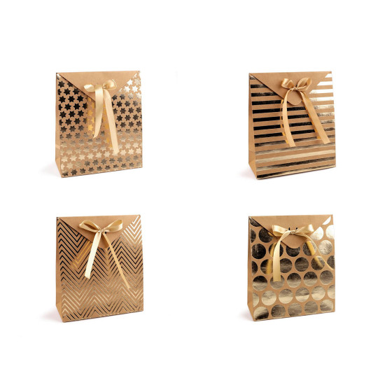 Boîte cadeau avec nœud - Brun naturel (10 Pièces) Boîte cadeau avec nœud - Brun naturel (10 Pièces)