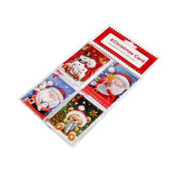 Zawieszka papierowa / bilecik na prezent motyw świąteczny - Mix (8 Sztuki)