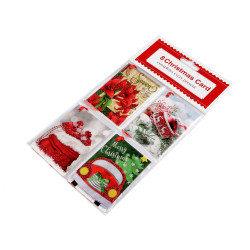 Zawieszka papierowa / bilecik na prezent motyw świąteczny - Mix (8 Sztuki)