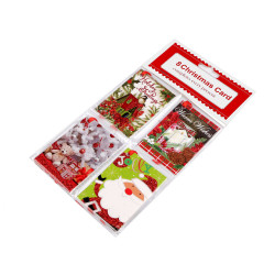 Zawieszka papierowa / bilecik na prezent motyw świąteczny - Mix (8 Sztuki)