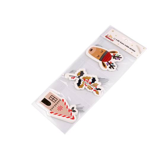 Zawieszka papierowa / bilecik na prezent motyw świąteczny - Mix (48 Sztuki) Zawieszka papierowa / bilecik na prezent motyw świąteczny - Mix (48 Sztuki)