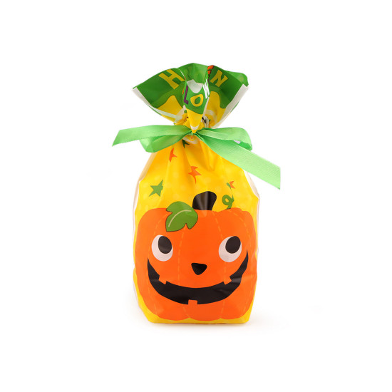 Woreczki z wstążką atłasową halloween 15x22,5 cm - Żółty (5 Sztuki) Woreczki z wstążką atłasową halloween 15x22,5 cm - Żółty (5 Sztuki)