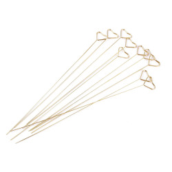 Metal photo / wish card holder - star, heart - Gold (10 Pieces)