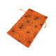 Satin gift bag cobweb / halloween 20x31 cm - Black (1 Piece)