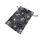 Satin gift bag cobweb / halloween 20x31 cm - Black (1 Piece)