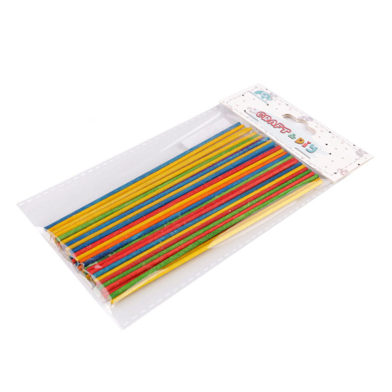 Colored wooden sticks, length 15 cm - Mix (6 Bags) Colored wooden sticks, length 15 cm - Mix (6 Bags)