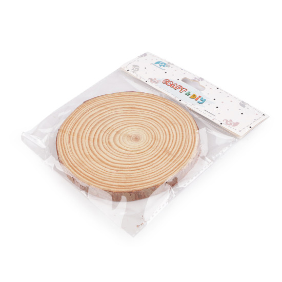 Krążek / kółko / plaster drewniany naturalny ø12 cm - Naturalny (1 Torba)