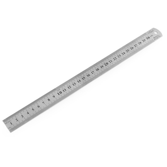 Linijka metalowa długość 30 cm - Nikiel (10 Sztuki) Linijka metalowa długość 30 cm - Nikiel (10 Sztuki)