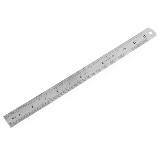 Linijka metalowa długość 30 cm - Nikiel (10 Sztuki) Linijka metalowa długość 30 cm - Nikiel (10 Sztuki)