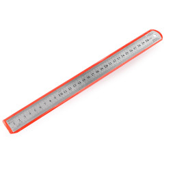 Linijka metalowa długość 30 cm - Nikiel (1 Sztuka)