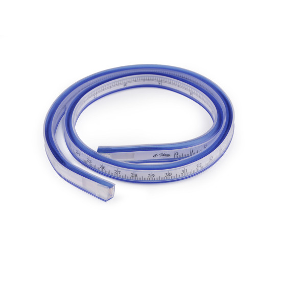 Flexible ruler for drawing / curved ruler, length 50 cm, 60 cm - Blue (1 Piece) Flexible ruler for drawing / curved ruler, length 50 cm, 60 cm - Blue (1 Piece)