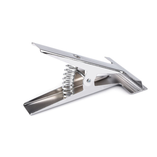 Pince à tissu métallique, 8 cm - Nickel (3 Pièces) Pince à tissu métallique, 8 cm - Nickel (3 Pièces)