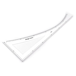 Liniał krawiecki z krzywikiem długość 60 cm - White (1 Sztuka)