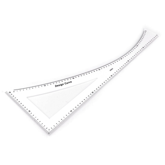 Liniał krawiecki z krzywikiem długość 60 cm - White (3 Sztuki) Liniał krawiecki z krzywikiem długość 60 cm - White (3 Sztuki)