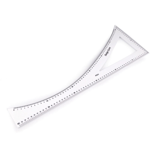 Liniał krawiecki z krzywikiem długość 60 cm - White (3 Sztuki) Liniał krawiecki z krzywikiem długość 60 cm - White (3 Sztuki)