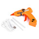Cordless hot glue gun ø7 mm - Orange (1 Piece) Cordless hot glue gun ø7 mm - Orange (1 Piece)