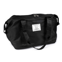 Faltbare reisetasche mit großem fassungsvermögen und rollen, 55 x 30–50 cm - Schwarz (1 Stück)