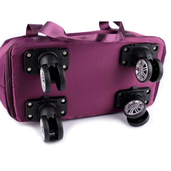 Large-capacity folding travel bag with wheels 55x30-50 cm - Black (1 Piece) Large-capacity folding travel bag with wheels 55x30-50 cm - Black (1 Piece)