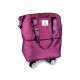 Large-capacity folding travel bag with wheels 55x30-50 cm - Black (1 Piece) Large-capacity folding travel bag with wheels 55x30-50 cm - Black (1 Piece)
