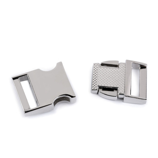 All-metal buckle 25 mm - Nickel (1 Pair)