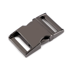 All-metal buckle 25 mm - Black nickel (1 Pair)