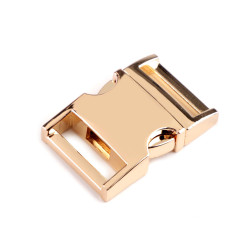 All-metal buckle, width 20 mm - Pink gold (1 Pair)