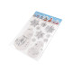 Autocolante de crăciun 3d din plastic cu efect ab - Argintiu (1 Card) Autocolante de crăciun 3d din plastic cu efect ab - Argintiu (1 Card)