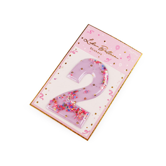 Birthday self-adhesive numbers with moving sequins - Lightbeige (1 Card) Birthday self-adhesive numbers with moving sequins - Lightbeige (1 Card)