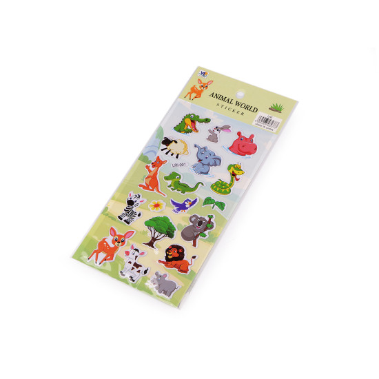 Autocolante din plastic - animale, pisici, cosmonauți, dinozauri - Conform imaginii (1 Card) Autocolante din plastic - animale, pisici, cosmonauți, dinozauri - Conform imaginii (1 Card)