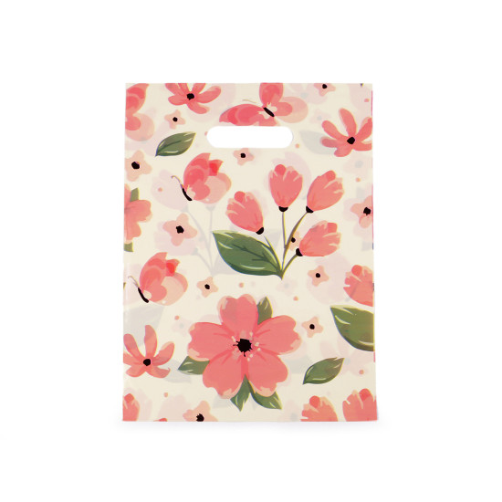 Torebki igielitowe 19,5x30 cm - Czarny (50 Sztuki)