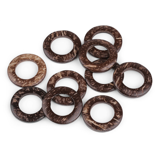 Coconut ring / circle ø30 mm macrame - Natural medium (100 Pieces) Coconut ring / circle ø30 mm macrame - Natural medium (100 Pieces)