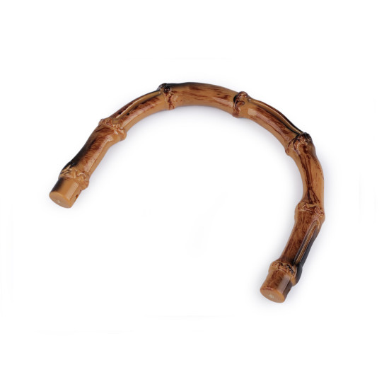 Plastic handle for bags, imitation bamboo - Natural medium (4 Pieces) Plastic handle for bags, imitation bamboo - Natural medium (4 Pieces)