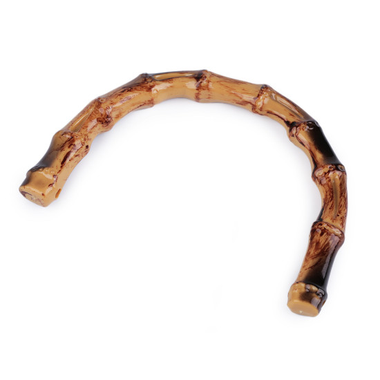 Plastic handle for bags, imitation bamboo - Natural medium (4 Pieces) Plastic handle for bags, imitation bamboo - Natural medium (4 Pieces)