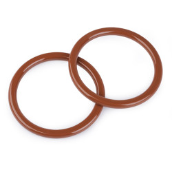 Anse en plastique pour sacs, ø 14 cm - Brun cognac (2 Pièces)