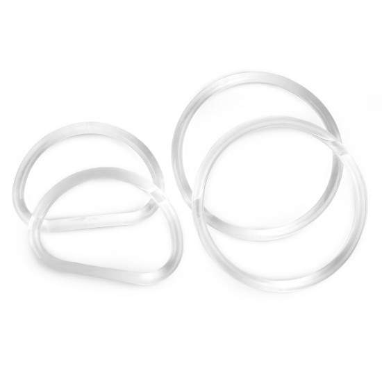 Akrylové uši na tašky, transparent - Transparent (6 Kusy)