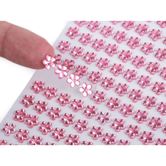 Self-adhesive flower on an adhesive strip ø8 mm - Light pink (1 Card) Self-adhesive flower on an adhesive strip ø8 mm - Light pink (1 Card)