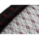 Metallic tulle, skulls - Black (1 Meter)