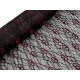 Metallic tulle, skulls - Black (1 Meter)