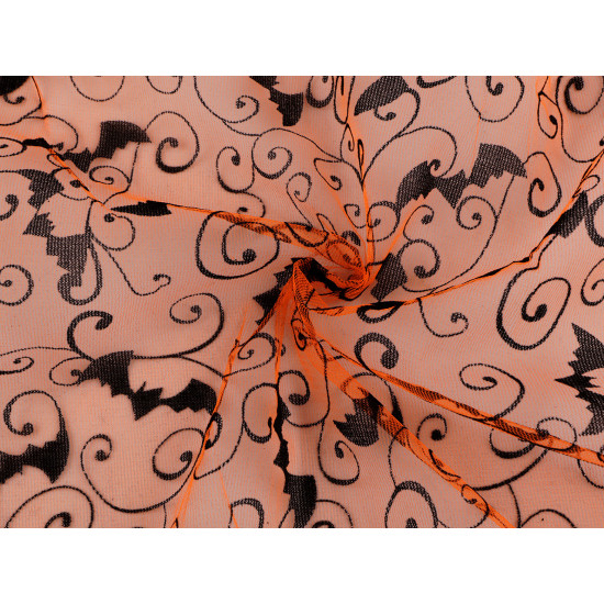 Organza nietoperz - Pomarańczowy (1 Metr)