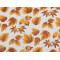 Feuilles en organza avec paillettes - Orange-jaune (1 Mètre)