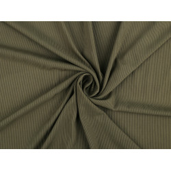 Dzianina żebrowana pes - Khaki (1 Metr)